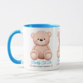 Söt tjej orange teddybjörn pappa att bliBabykalas Mugg
