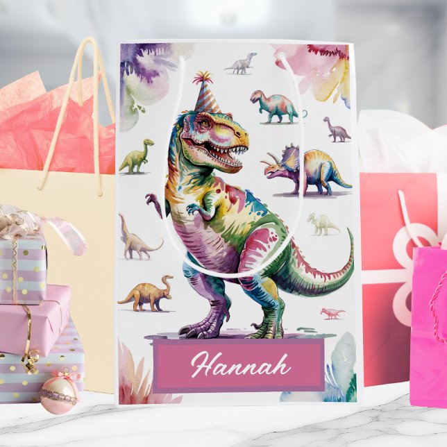 Söt tjej personlig dinosaurie födelsedagspresentpr (Skapare uppladdad)