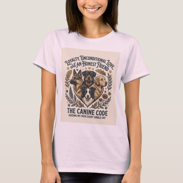 Söt tjej som älskar hundar estetisk t-shirt (Framsida)