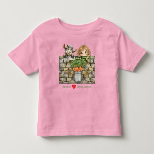 Söt tjej som tittar och söt get som tittar t shirt