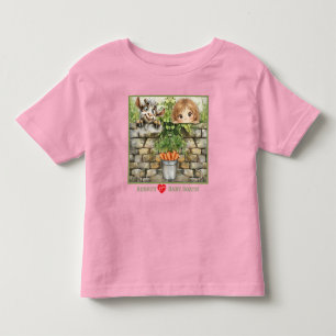 Söt tjej som tittar och söt get som tittar t shirt