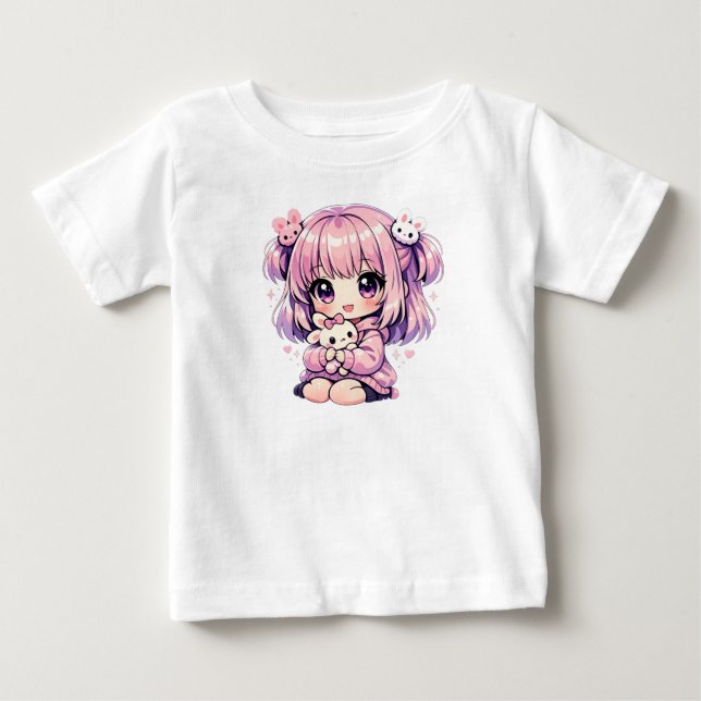 söt tjej t-shirt (Framsida)