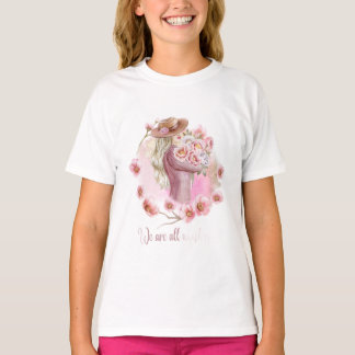 Söt tjej T-shirt | Stilfull grafisk t-shirt för kv