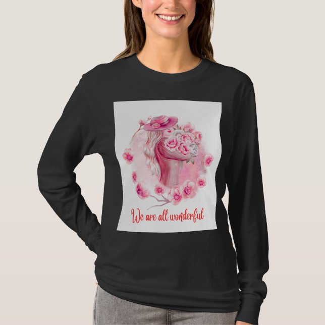 “Söt tjej-t-shirt | Trendig estetisk grafisk tee (Framsida)