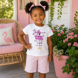 Söt tjej Tropisk Flamingo T Shirt
