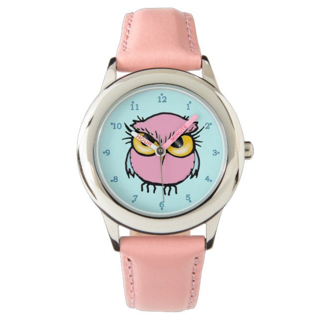 Söt tjej uggla armbandsur (Framsida)