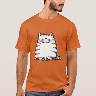 söt tjock katt t shirt