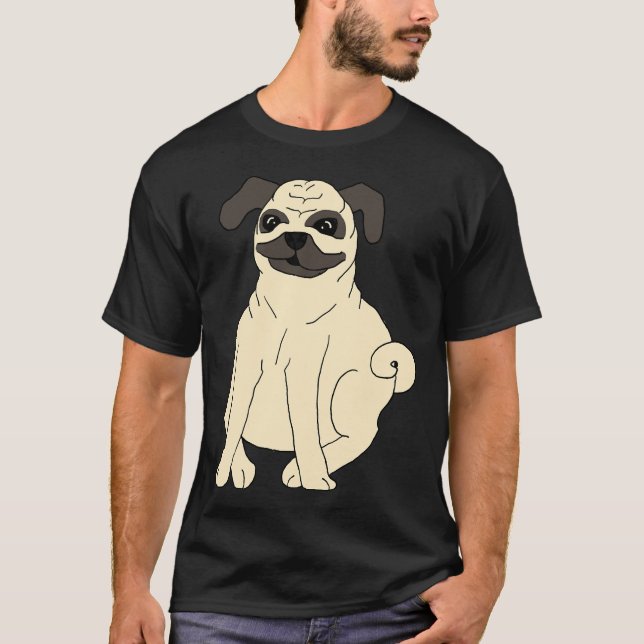 Söt tjock mops 312 t shirt (Framsida)