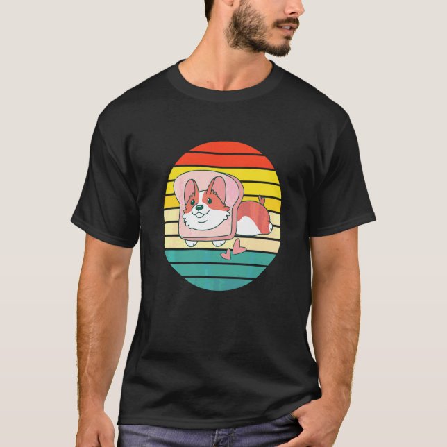 Söt Toast Corgi T Shirt (Framsida)