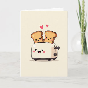 Söt Toast kärlekspar kort