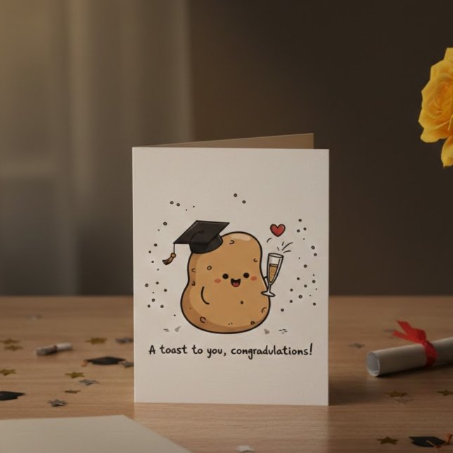Söt Toast-utexaminerings Grattis Punsch Kort (Skapare uppladdad)