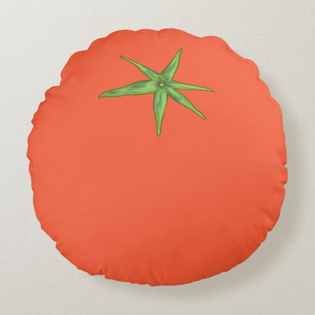 Söt tomat kudde dekoration, minimalistisk tomat (Framsidan)