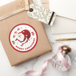 Söt tomte – Festiv julpresent Runt Klistermärke