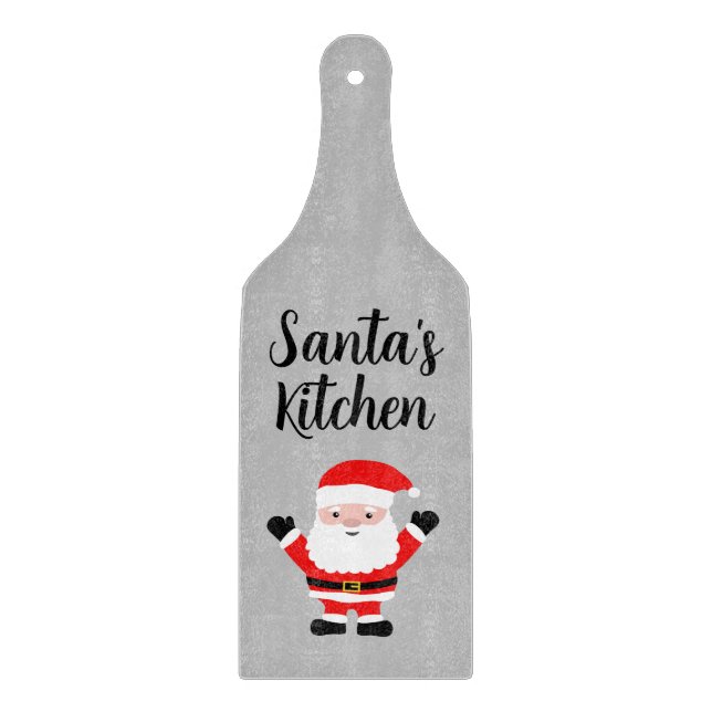 Söt tomte glas skärbräda julpresent (Framsidan)