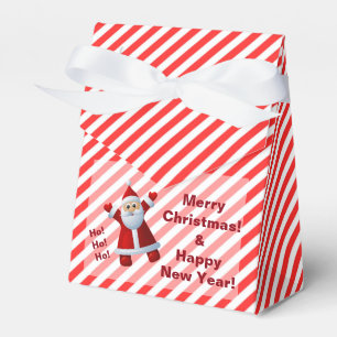 Söt tomte Ho Ho Ho God Jul Ränder Presentaskar