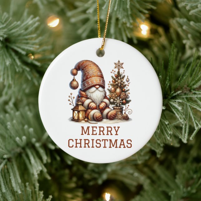 Söt Tomte Jul Julgransprydnad Keramik (Träd)