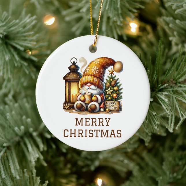 Söt Tomte Jul Julgransprydnad Keramik (Träd)