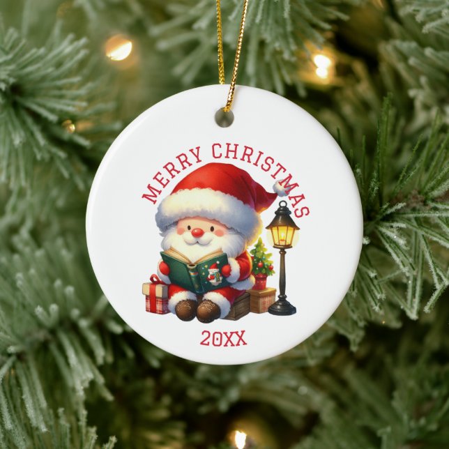 Söt Tomte Jul Julgransprydnad Keramik (Träd)
