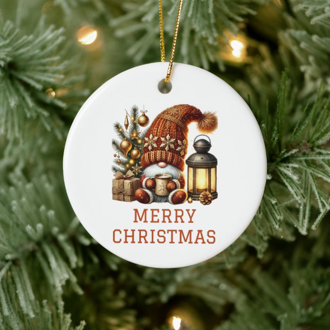Söt Tomte Jul Julgransprydnad Keramik (Träd)
