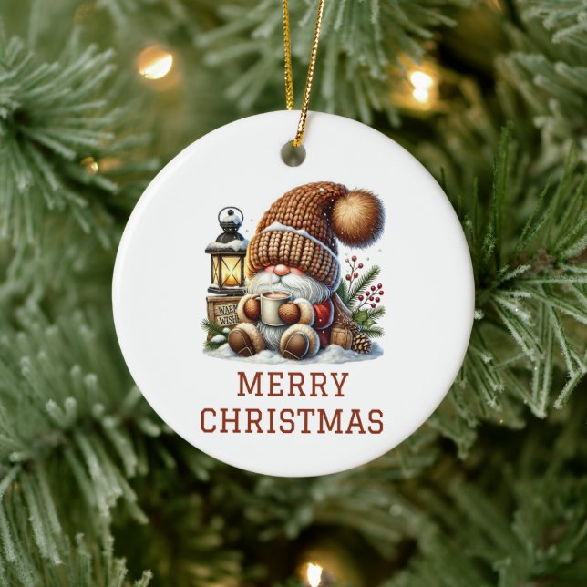 Söt Tomte Jul Julgransprydnad Keramik (Träd)