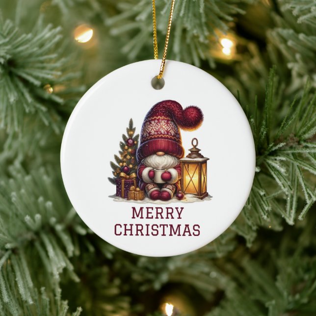Söt Tomte Jul Julgransprydnad Keramik (Träd)