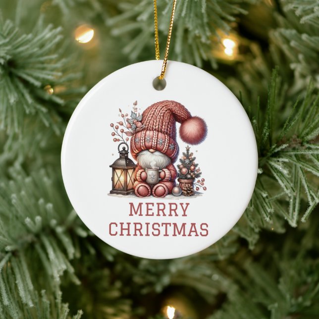 Söt Tomte Jul Julgransprydnad Keramik (Träd)