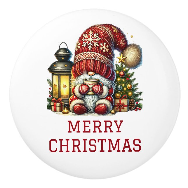 Söt Tomte Jul Knopp (Framsidan)