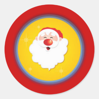 Söt tomte runt klistermärke