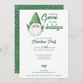 Söt tomtenisse för högtiderna julkort