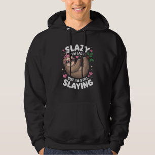 Söt tonårstjej Roligt djur Sengubbe Slay Meme Tren Hoodie