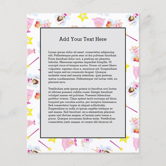 Söt Tooth Fairy Magic Trollspö White Teeth Flygblad (Framsidan)