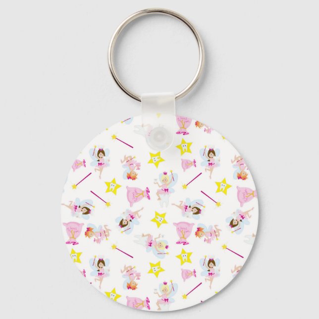 Söt Tooth Fairy Magic Trollspö White Teeth Nyckelring (Framsida)