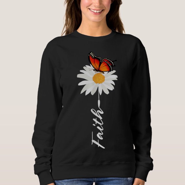 Söt toppar för kvinnors troliga daisy av fjärilstr t shirt (Framsida)