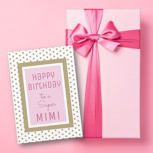 Söt! Toppen Mimi Birthday-kort Helgkort