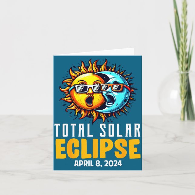Söt total solförmörkelse Usa Sol Kort (Framsida)