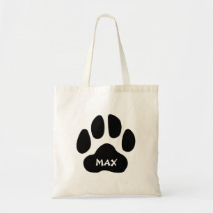 Söt Totebag Med Namn Och Fotavtryck Tygkasse