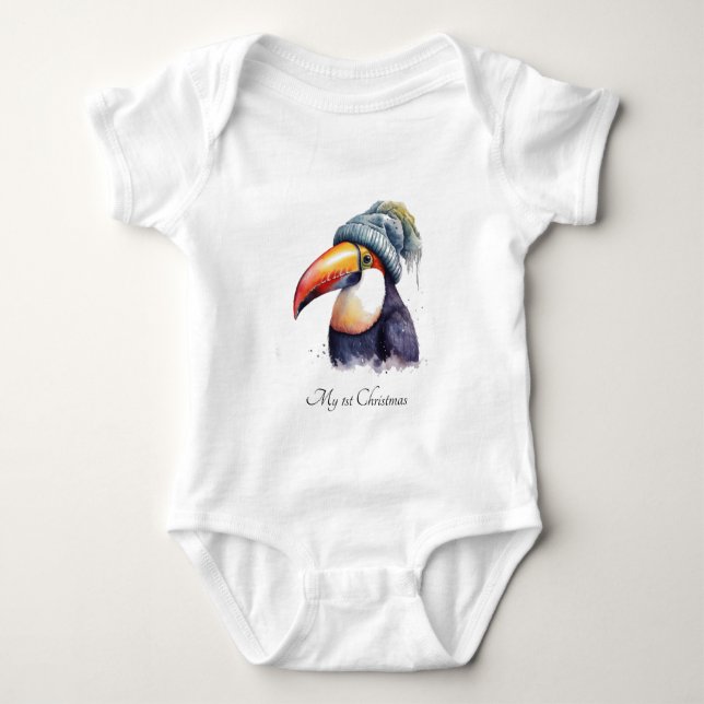 Söt toucanbebis julklänning t shirt (Framsida)