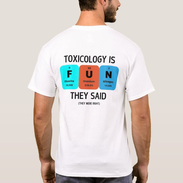 SOT - toxisk funny - toxikologi är ROLIGT T Shirt (Baksida)