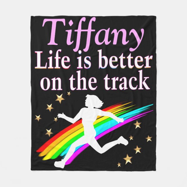 SÖT TRACK STAR PERSONLIG FLEECE BLANKET (Framsidan)