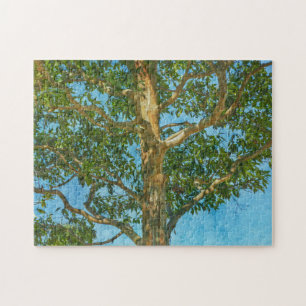 Söt Träd Art med Blå himmel Puzzle Pussel