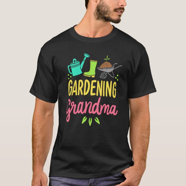 Söt trädgårdsfarfar   Grönsaks trädgårdsodlare T Shirt (Framsida)