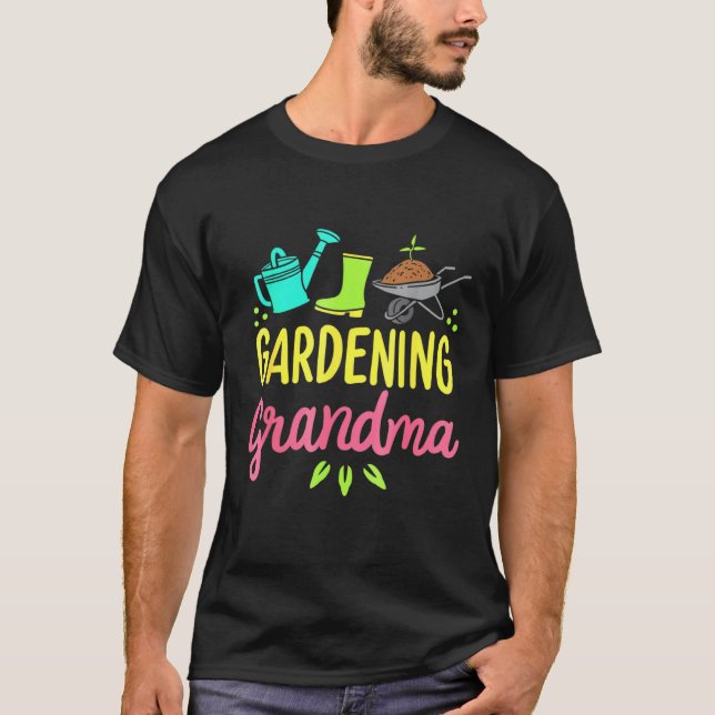 Söt trädgårdsfarfar grönsaksodling trädgårdsmästar t shirt (Framsida)