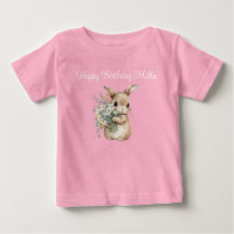 Söt Trädgårdskanin Födelsedags Tjej T-Shirt
