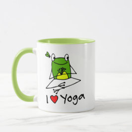 Söt Trädgrodas Yoga Pose Mugg
