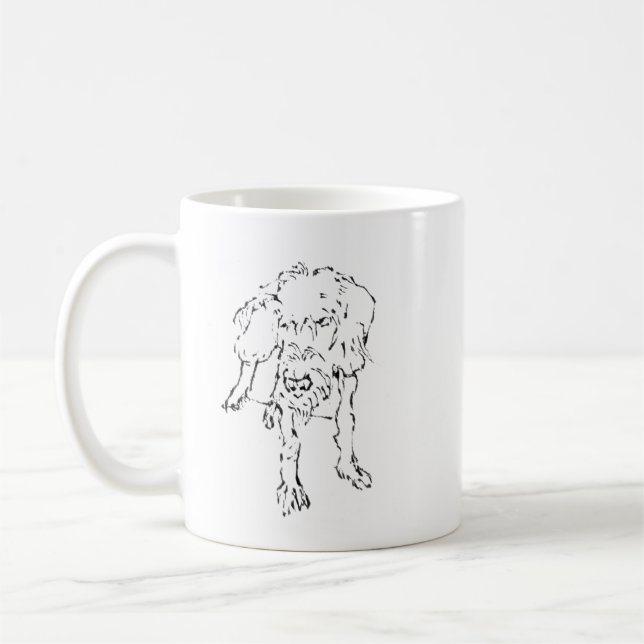 Söt trådhårig Dachshund Valp Hund Kaffe Kaffemugg (Vänster)