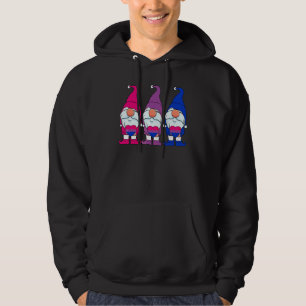 Söt tre tomtar bisexuell flagg bisexualitet stolth hoodie