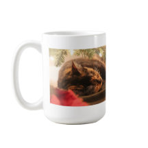 Söt trefärgad katt som sover under julgranen