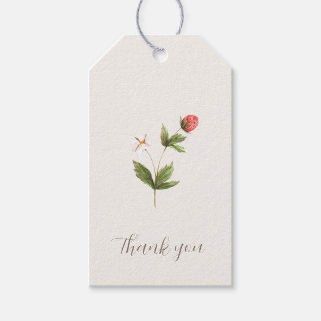 Söt Trendig Blommigt Kryp Woodland Tack Presentetikett (Framsidan)