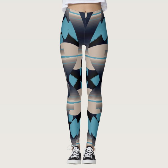 Söt trendig flerfärgad "Ratti_Creative_Arts" Legg Leggings (Framsida)