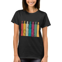 Söt trendig lärare Pastell T-Shirt
